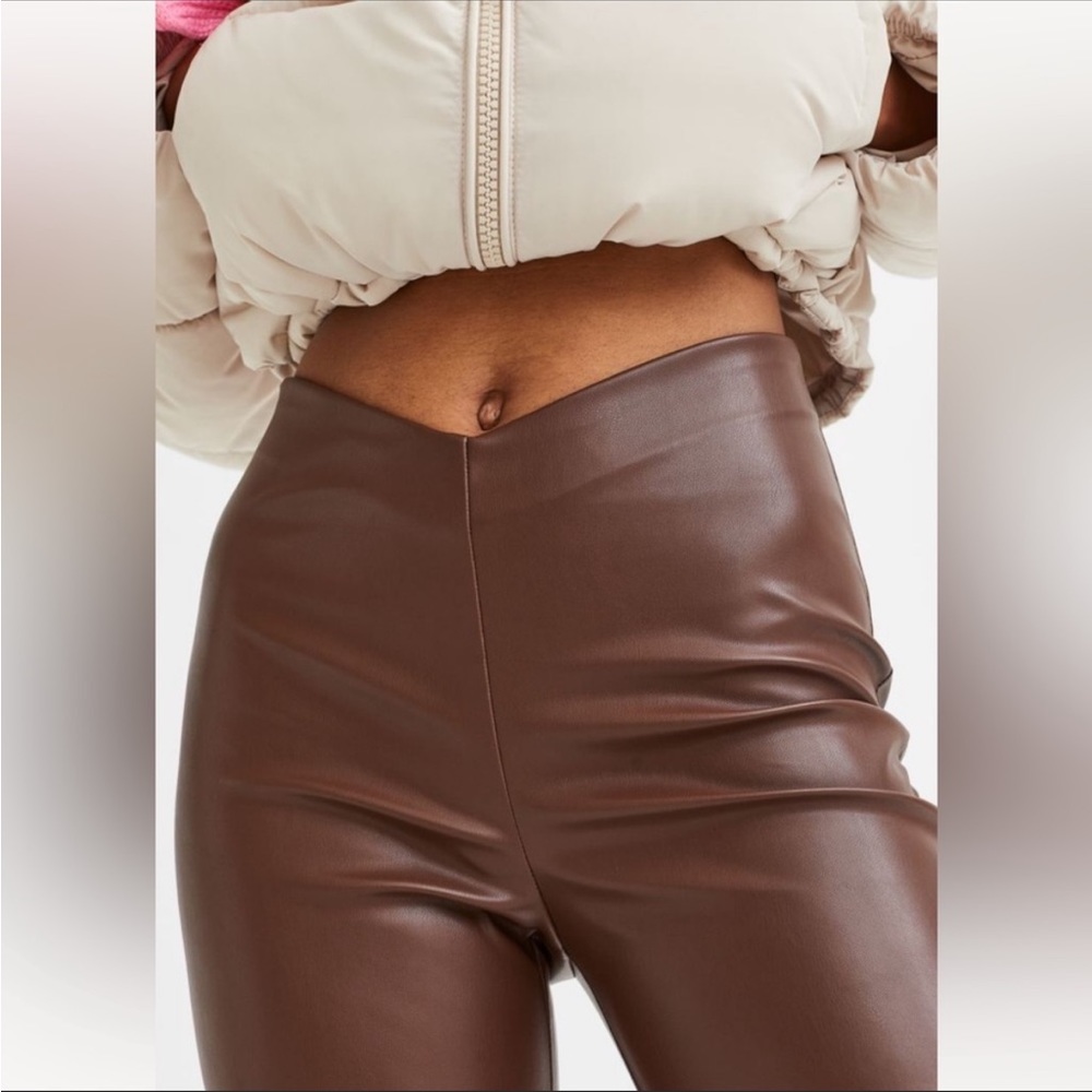 H&M flared leggings split flare